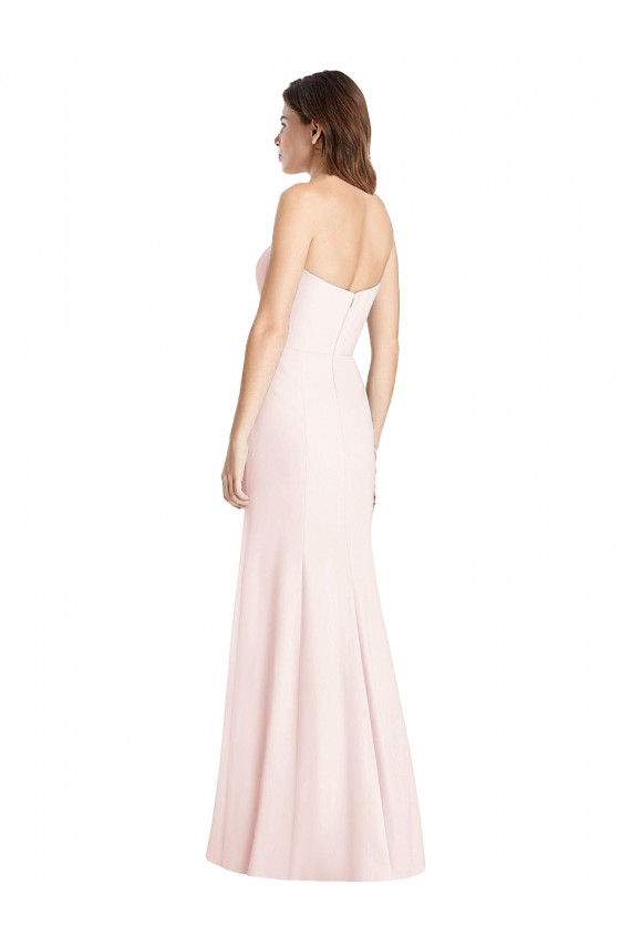 Low Back Stretch Crepe Sweetheart Long Sleeveless Semi Formal Evening Dress / Prom Dress / Bridesmaid Dress Norwich