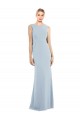 Backless Stretch Crepe Bateau Neck Long Sleeveless Semi Formal Evening Dress / Prom Dress / Bridesmaid Dress Norwich