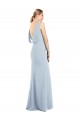 Backless Stretch Crepe Bateau Neck Long Sleeveless Semi Formal Evening Dress / Prom Dress / Bridesmaid Dress Norwich