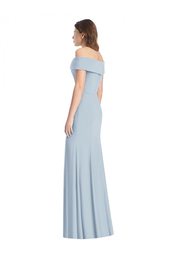 Trumpet Stretch Crepe Off the Shoulder Long Sleeveless Formal Dress / Bridesmaid Dress Norwich