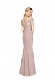 Open Back Stretch Crepe Off the Shoulder Long Sleeveless Semi Formal Evening Dress / Prom Dress / Bridesmaid Dress Norwich