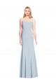 Low Back Light Sky Blue Stretch Crepe Sweetheart Long Sleeveless Formal Dress / Bridesmaid Dress Norwich