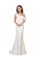 Stretch Crepe One Shoulder Sweep Train Sleeveless Formal Evening Gown / Prom Dress / Bridesmaid Dress Norwich