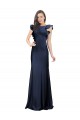 Keyhole Back Stretch Crepe Bateau Neck Long Sleeveless Prom Dress / Bridesmaid Dress Norwich