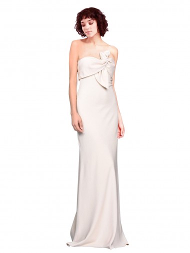 Mermaid Stretch Crepe Strapless Long Sleeveless Prom Dress / Bridesmaid Dress Norwich