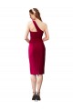 Stretch Crepe One Shoulder Cocktail Length Sleeveless Formal Evening Gown / Prom Dress / Bridesmaid Dress Norwich