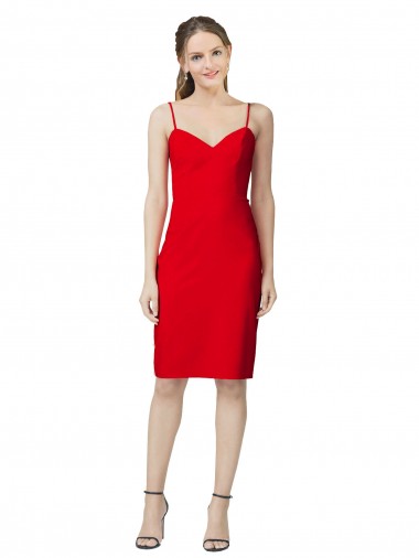 Stretch Crepe Sweetheart Cocktail Length Sleeveless Formal Evening Gown / Prom Dress / Bridesmaid Dress Norwich