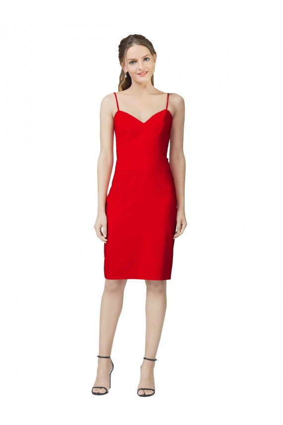 Stretch Crepe Sweetheart Cocktail Length Sleeveless Formal Evening Gown / Prom Dress / Bridesmaid Dress Norwich