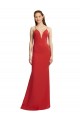 Open Back Red Stretch Crepe Spaghetti Straps Long Sleeveless Formal Evening Gown / Prom Dress / Bridesmaid Dress Norwich