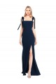 Low Back Stretch Crepe Spaghetti Straps Long Sleeveless Semi Formal Evening Dress / Prom Dress / Bridesmaid Dress Norwich