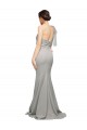 Low Back Stretch Crepe & Tulle One Shoulder Sweep Train Sleeveless Formal Evening Gown / Prom Dress / Bridesmaid Dress Norwich