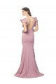 V-Back Stretch Crepe Round Neck Sweep Train Flutter Sleeves Formal Evening Gown / Prom Dress / Bridesmaid Dress Norwich