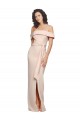 Low Back Nude Stretch Crepe Off the Shoulder Long Sleeveless Formal Evening Gown / Prom Dress / Bridesmaid Dress Norwich