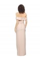 Low Back Nude Stretch Crepe Off the Shoulder Long Sleeveless Formal Evening Gown / Prom Dress / Bridesmaid Dress Norwich