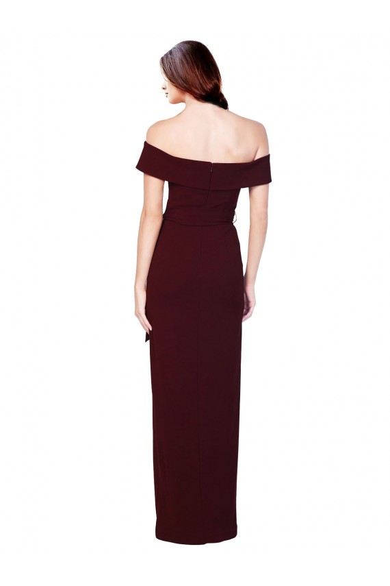 Low Back Mermaid Stretch Crepe Off the Shoulder Long Sleeveless Formal Evening Gown / Prom Dress / Bridesmaid Dress Norwich