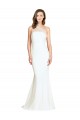 Stretch Crepe & Tulle One Shoulder Sweep Train Sleeveless Formal Evening Gown / Bridesmaid Dress Norwich