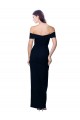Black Stretch Crepe Off the Shoulder Long Sleeveless Formal Dress / Bridesmaid Dress Norwich