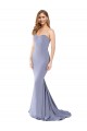 Low Back Smoke Blue Stretch Crepe Sweetheart Long Sleeveless Formal Evening Gown / Prom Dress / Bridesmaid Dress Norwich