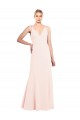 V-Back A-Line Stretch Crepe V-Neck Long Sleeveless Formal Evening Gown / Prom Dress / Bridesmaid Dress Norwich