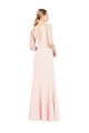 V-Back A-Line Stretch Crepe V-Neck Long Sleeveless Formal Evening Gown / Prom Dress / Bridesmaid Dress Norwich