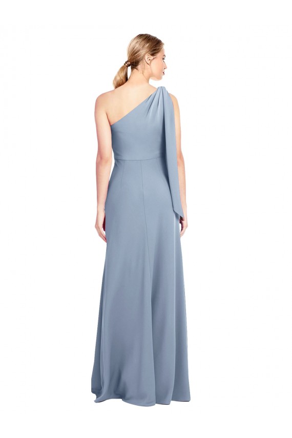 Stretch Crepe One Shoulder Long Flutter Sleeves Formal Dress / Bridesmaid Dress Norwich