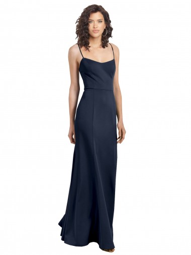 Low Back Stretch Crepe High Neck Long Sleeveless Formal Dress / Bridesmaid Dress Norwich
