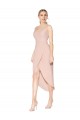 V-Back Stretch Crepe Spaghetti Straps Knee Length Sleeveless High Low Evening Gown / Prom Dress / Bridesmaid Dress Norwich