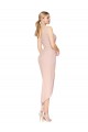 V-Back Stretch Crepe Spaghetti Straps Knee Length Sleeveless High Low Evening Gown / Prom Dress / Bridesmaid Dress Norwich