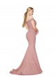Stretch Crepe Off the Shoulder Sweep Train Sleeveless Formal Evening Gown / Prom Dress / Bridesmaid Dress Norwich