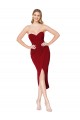 Stretch Crepe Sweetheart Knee Length Sleeveless High Low Evening Gown / Prom Dress / Bridesmaid Dress Norwich