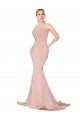 Low Back Mauve Stretch Crepe Sweetheart Long Sleeveless Formal Dress / Bridesmaid Dress Norwich