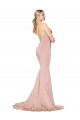 Low Back Mauve Stretch Crepe Sweetheart Long Sleeveless Formal Dress / Bridesmaid Dress Norwich