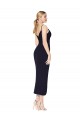 V-Back Stretch Crepe Spaghetti Straps Knee Length Sleeveless Formal Dress / Bridesmaid Dress Norwich