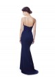 Open Back Stretch Crepe Spaghetti Straps Long Sleeveless Formal Dress / Bridesmaid Dress Norwich