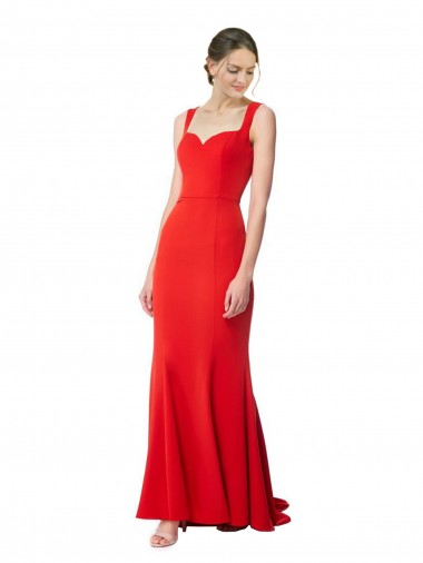 Stretch Crepe Sweetheart Long Sleeveless Formal Evening Gown / Prom Dress / Bridesmaid Dress Norwich