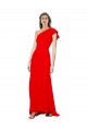 Red Stretch Crepe One Shoulder Long Sleeveless Formal Dress / Bridesmaid Dress Norwich