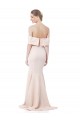 Nude Stretch Crepe Off the Shoulder Long Sleeveless Formal Evening Gown / Prom Dress / Bridesmaid Dress Norwich