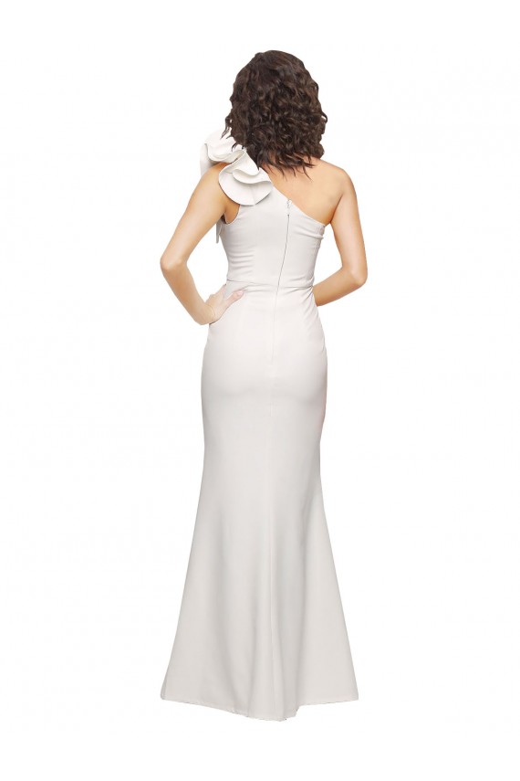 Stretch Crepe One Shoulder Long Sleeveless Formal Evening Dress / Bridesmaid Dress Norwich