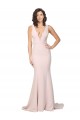 V-Back Stretch Crepe V-Neck Sweep Train Sleeveless Black Tie Evening Gown / Prom Dress / Bridesmaid Dress Norwich