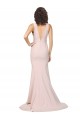 V-Back Stretch Crepe V-Neck Sweep Train Sleeveless Black Tie Evening Gown / Prom Dress / Bridesmaid Dress Norwich