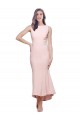 Low Back Stretch Crepe High Neck Midi Length Sleeveless High Low Evening Gown / Prom Dress / Bridesmaid Dress Norwich