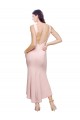Low Back Stretch Crepe High Neck Midi Length Sleeveless High Low Evening Gown / Prom Dress / Bridesmaid Dress Norwich