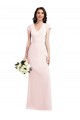 Stretch Crepe V-Neck Long Cap Sleeves Formal Evening Gown / Prom Dress / Bridesmaid Dress Norwich