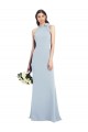 Open Back Stretch Crepe Bow Neck Long Sleeveless Semi Formal Evening Dress / Prom Dress / Bridesmaid Dress Norwich