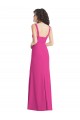 Low Back Stretch Crepe Square Neck Long Sleeveless Semi Formal Evening Dress / Prom Dress / Bridesmaid Dress Norwich