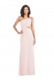 Pink Stretch Crepe One Shoulder Long Sleeveless Formal Evening Gown / Prom Dress / Bridesmaid Dress Norwich