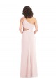 Pink Stretch Crepe One Shoulder Long Sleeveless Formal Evening Gown / Prom Dress / Bridesmaid Dress Norwich