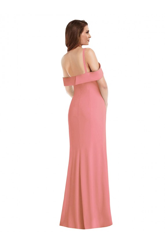 Low Back Stretch Crepe One Shoulder Long Sleeveless Semi Formal Evening Dress / Prom Dress / Bridesmaid Dress Norwich