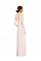 Low Back Stretch Crepe V-Neck Long Sleeveless Black Tie Evening Dress / Prom Dress / Bridesmaid Dress Norwich