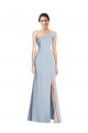 Light Sky Blue Stretch Crepe Off the Shoulder Long Sleeveless Formal Evening Gown / Prom Dress / Bridesmaid Dress Norwich